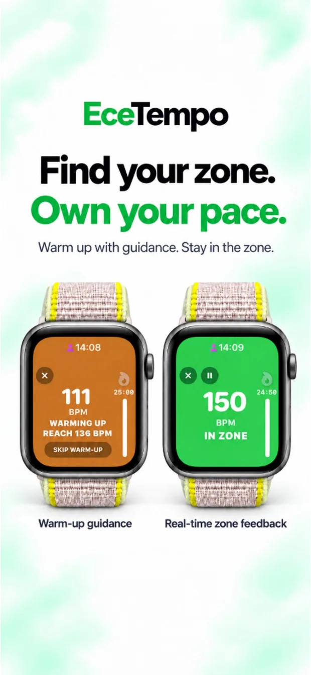 Warm-up guidance and in-zone screens on Apple Watch