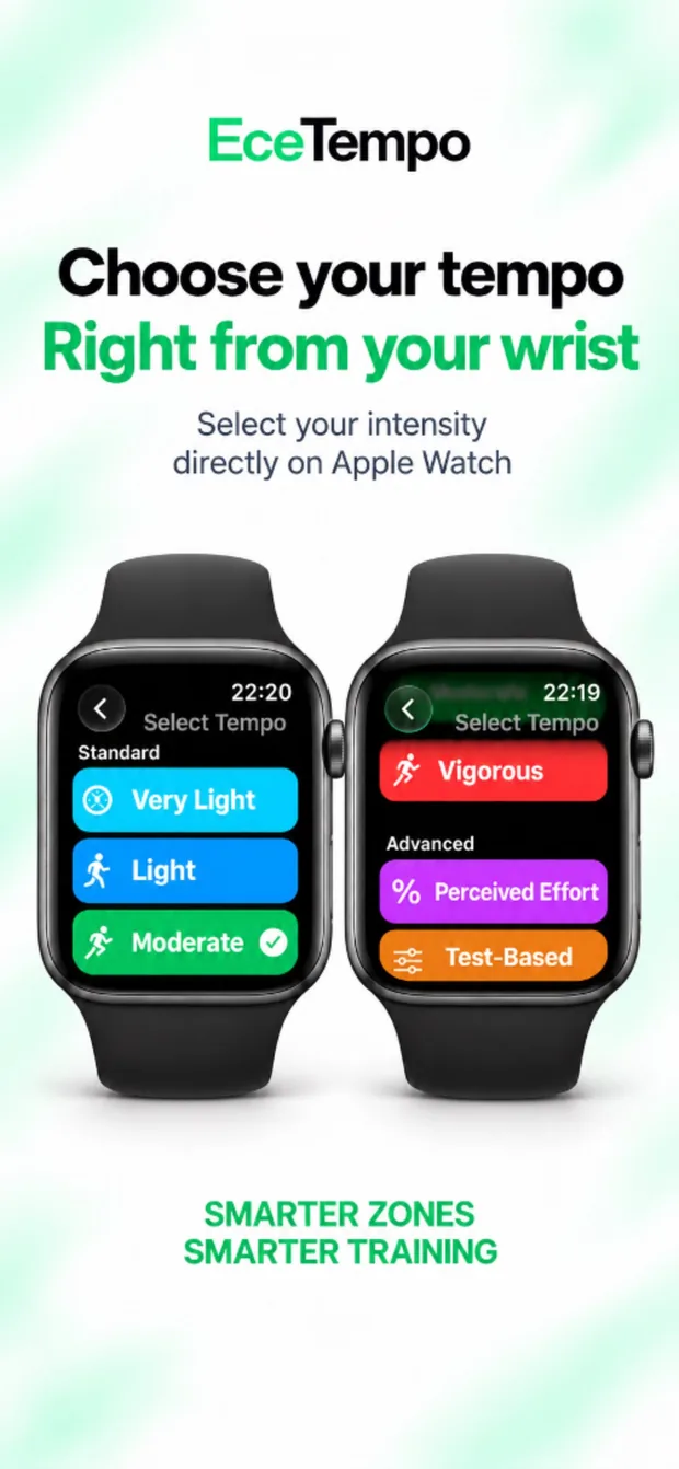 Tempo selection on Apple Watch